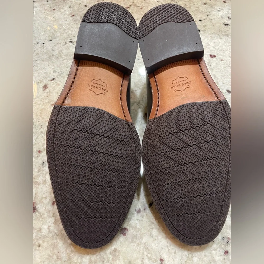 COLE HAAN GRAND 360 BROWN LEATHER OXFORDS SIZE 9.5 M